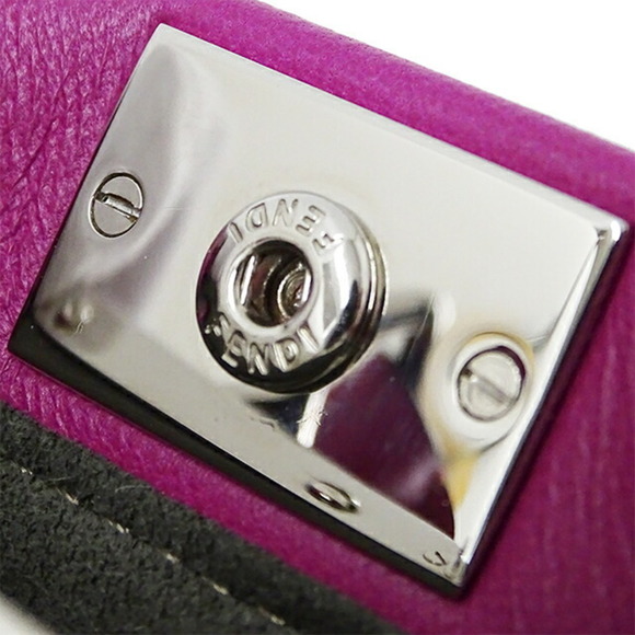 Fendi FENDI Bag Ladies Peekaboo Shoulder Leather Micro Purple 8M0355 - Picture 10 of 16